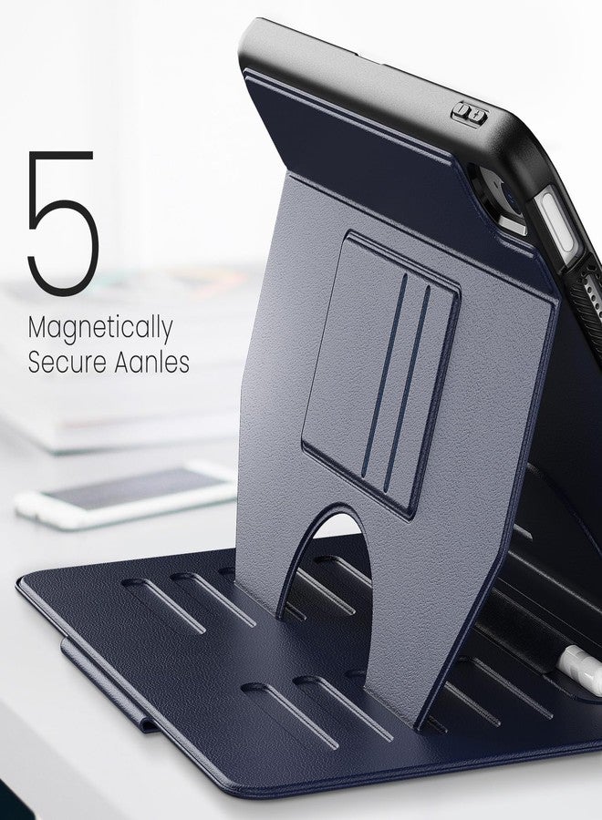 Lainergie Case for iPad (A16) 11th Generation 11''/iPad 10th Generation 10.9'', Slim Magnetic Multi-Angles Stand & Auto Sleep/Wake Case with Pen Holder & Card Slot for iPad 11th/10th Gen,Dark Blue - Image 4
