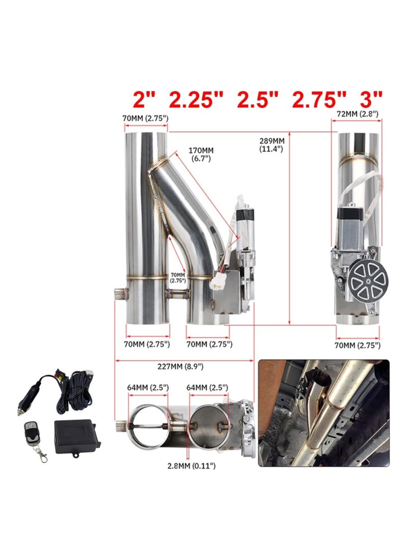 WINCA - Universal 3 Inch Stainless Steel Exhaust Pipe Kit - Image 1
