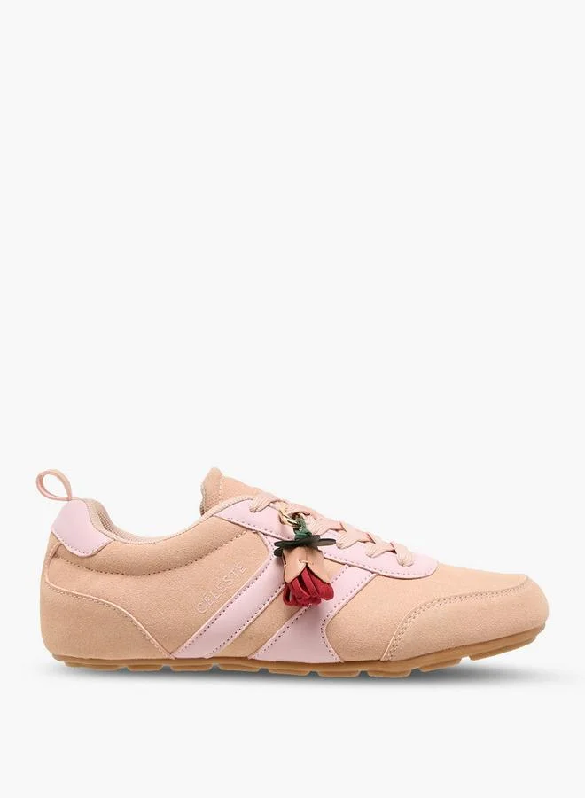 Celeste PINK Women Lace-Up Ankle Sneakers for Women | Best Price UAE