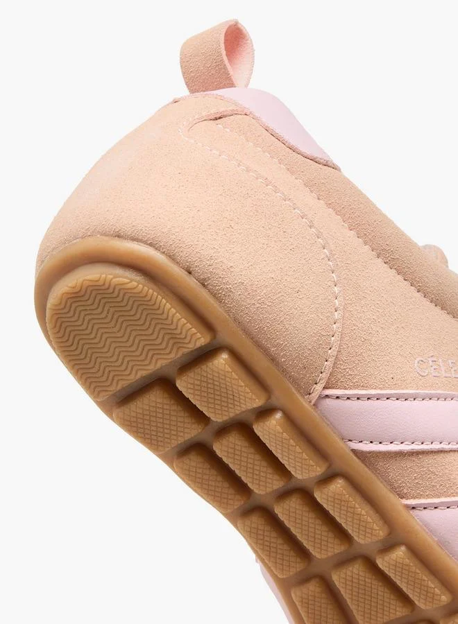 Celeste PINK Women Lace-Up Ankle Sneakers for Women | Best Price UAE