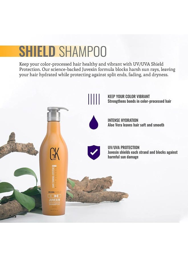GK Hair Global Keratin Colored Shield Shampoo (22 Fl Oz/650ml) - Deep Cleansing Moisturizing Heat Protection for Color Treated Dry Damaged Curly Frizzy HAIR - Sulfate Free - Image 3