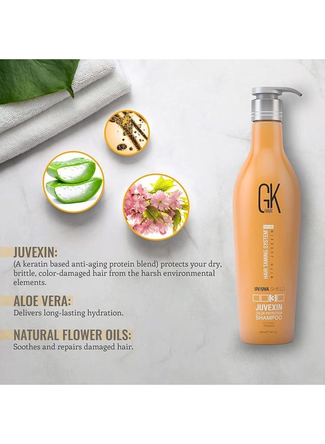 GK Hair Global Keratin Colored Shield Shampoo (22 Fl Oz/650ml) - Deep Cleansing Moisturizing Heat Protection for Color Treated Dry Damaged Curly Frizzy HAIR - Sulfate Free - Image 4
