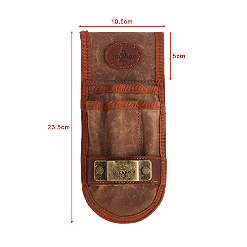 TOURBON Canvas Tool Pouch Belt Tape Measure Plier Wrench Holder - Image 4