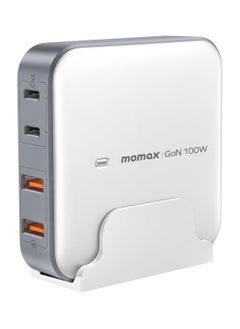 Momax Momax Desktop Charger 100W GaN Quad Ports 2 USB-C and 2 USB-A - White  - Image 1