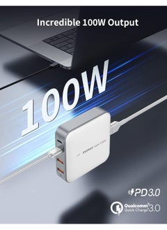 Momax Momax Desktop Charger 100W GaN Quad Ports 2 USB-C and 2 USB-A - White  - Image 3