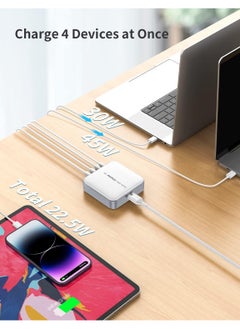 Momax Momax Desktop Charger 100W GaN Quad Ports 2 USB-C and 2 USB-A - White  - Image 5