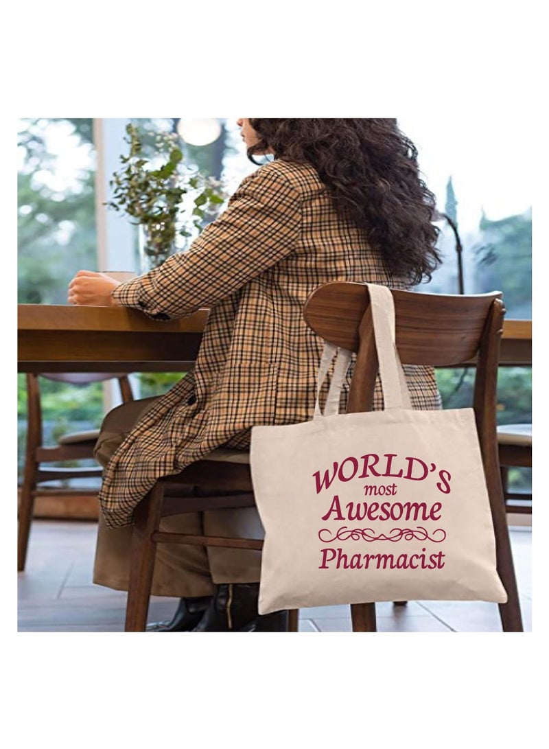 PRINTSHOP4ME Pharmacist Day Appreciation Canvas Tote Bag - Celebrating the Pharmacists Day - Shopping and Party Bag for Pharmacist Students - Teachers - Image 3