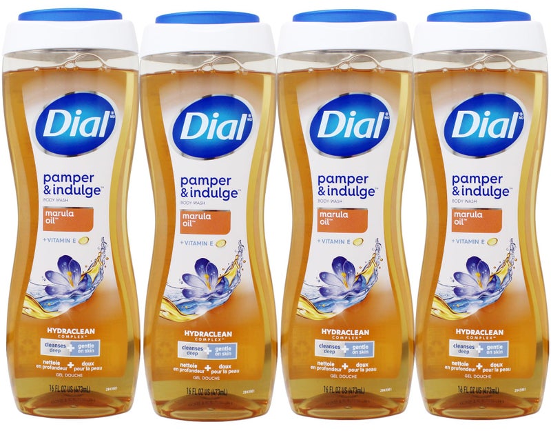 Dial Body Wash Pamper  Indulge Marula Oil 16 Fl Oz Pack of 4