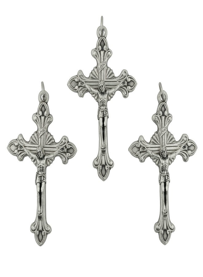 Venerare Bulk Traditional Rosary Crosses (3-Pack) (Sunburst) - Image 1