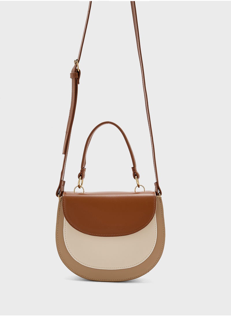 Ginger - Color Block Satchel Bag - Image 1