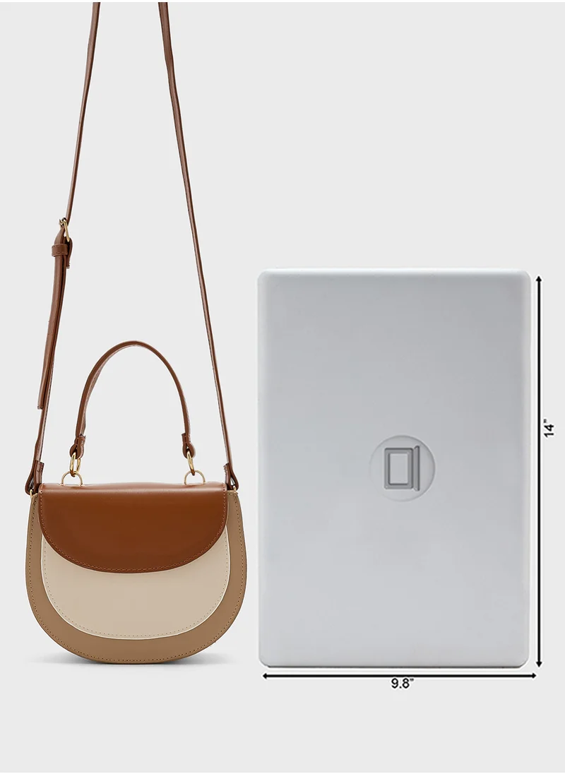 جينجر Color Block Satchel Bag