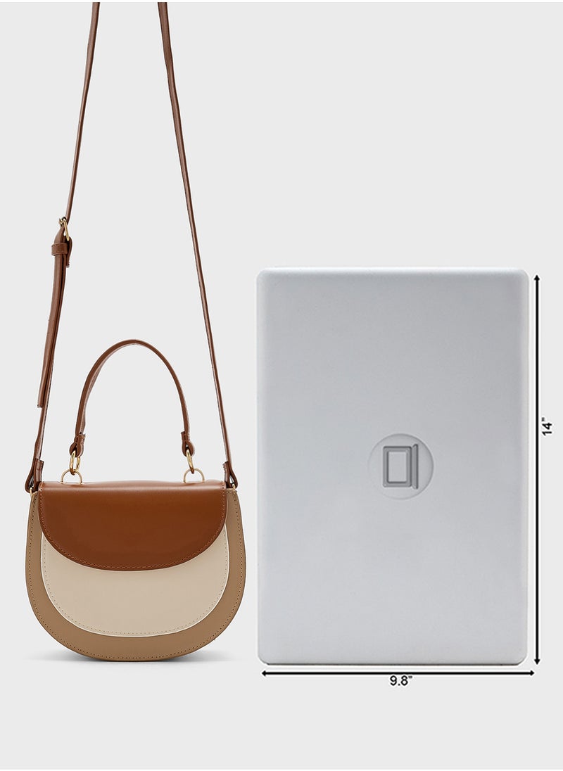 Ginger - Color Block Satchel Bag - Image 1