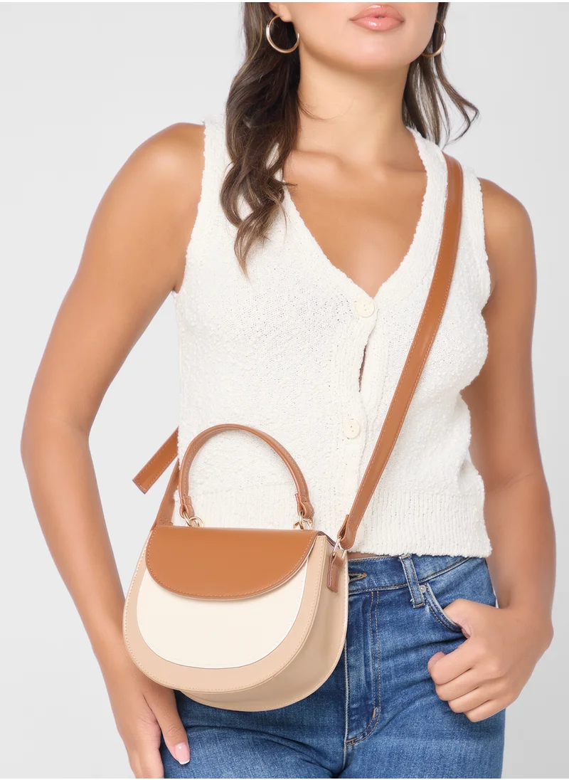 جينجر Color Block Satchel Bag