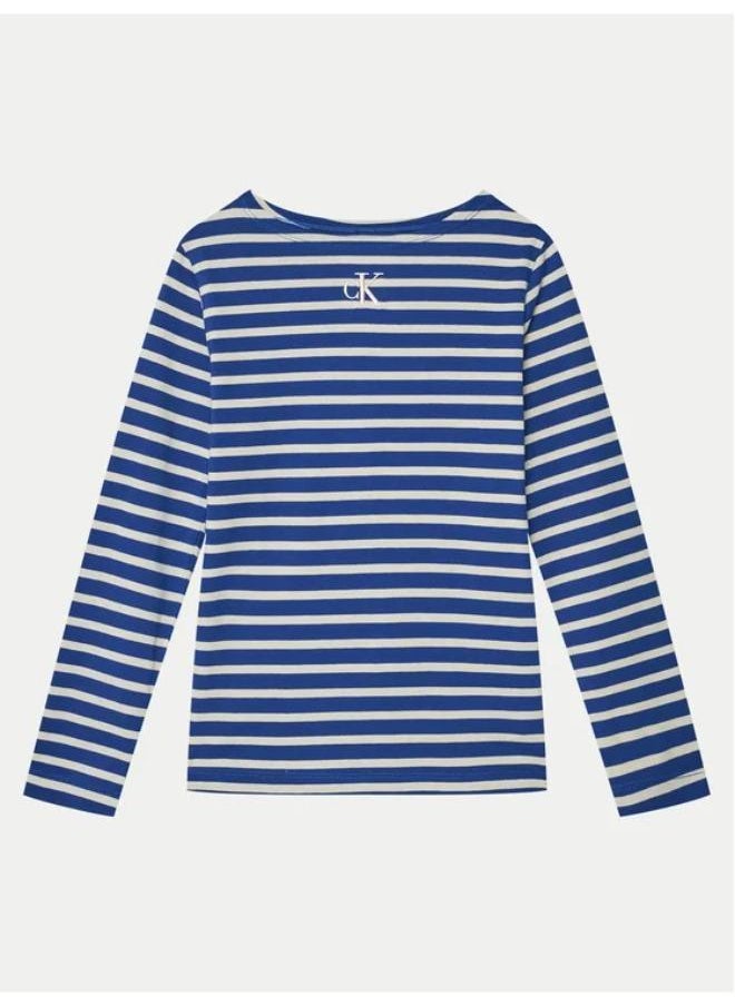 Calvin Klein Jeans - Youth Boatneck Stripe T-Shirt - Image 1