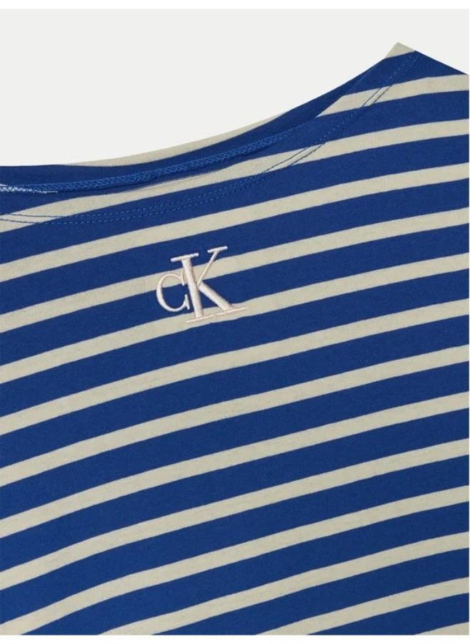 Calvin Klein Jeans - Youth Boatneck Stripe T-Shirt - Image 1