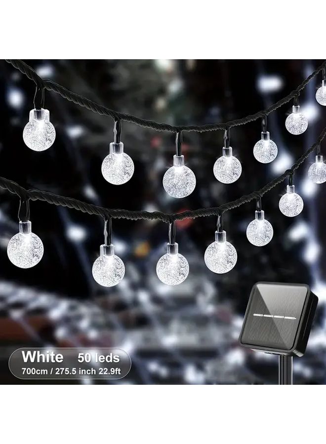 Solar Bubble Ball Light 7M 50LED Warm White For Garden Balcony Wedding Decoration Automatically Lights Up At Night Turns Off In Morning Transparent Sphere Romantic Warm Ambiance Christmas - Image 4