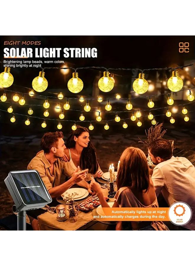 Solar Bubble Ball Light 7M 50LED Warm White For Garden Balcony Wedding Decoration Automatically Lights Up At Night Turns Off In Morning Transparent Sphere Romantic Warm Ambiance Christmas - Image 2