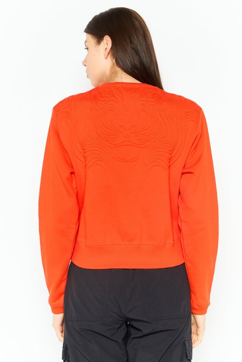 PUMA Women Sportswear Fit Outdoor Sweatshirt, Orange - Image 4