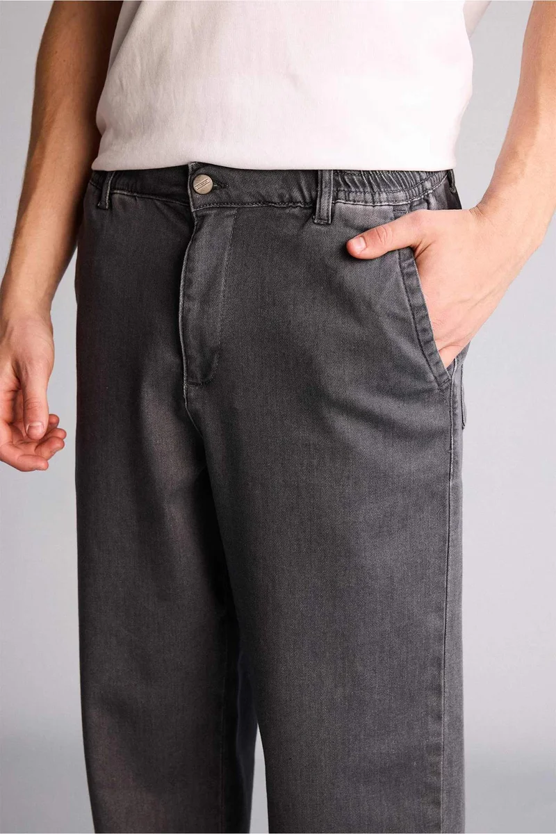 Defacto  Soft Textured Wide Leg Jeans for Men | Best Price UAE