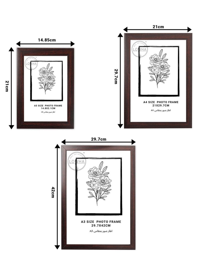 LOWHA - Set Of 6 Wall Or Tabletop Stand Photo Frame With Horizontal and Vertical Formats - Image 1