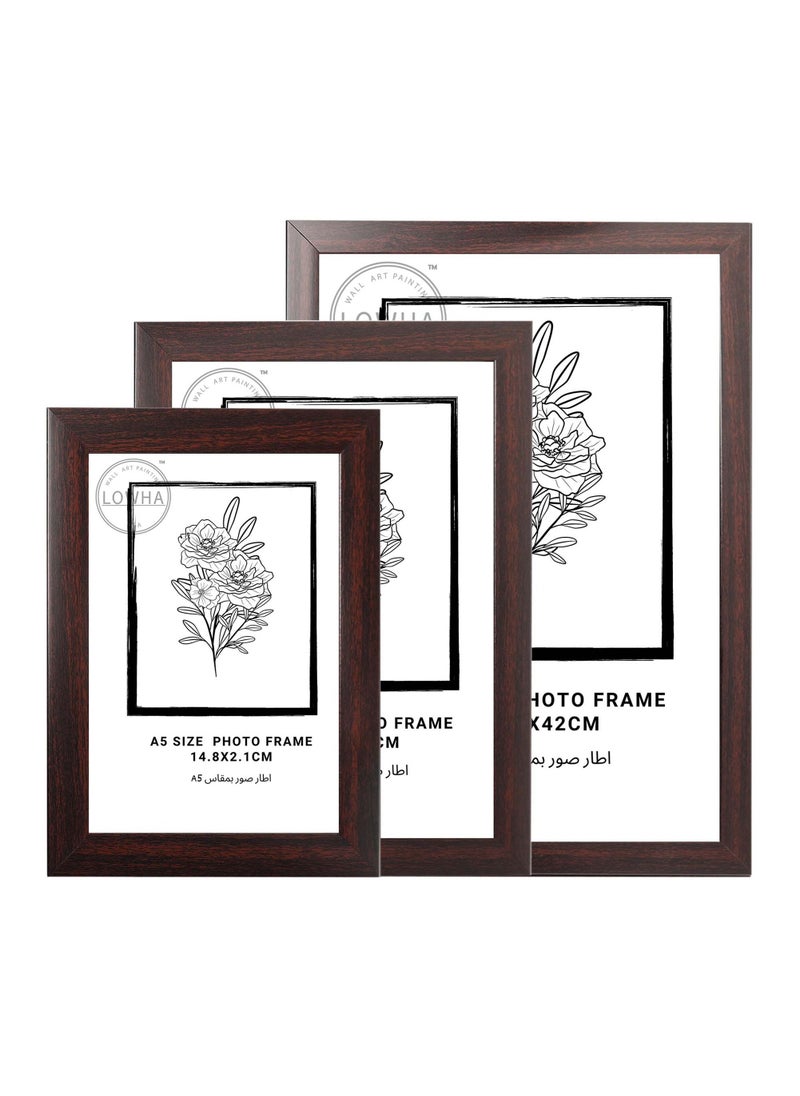 LOWHA - Set Of 6 Wall Or Tabletop Stand Photo Frame With Horizontal and Vertical Formats - Image 1