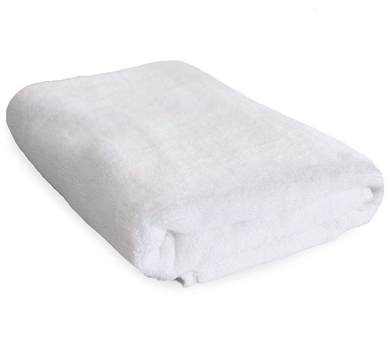 Belive-Me Cotton 500 GSM Large Size White Bath Towel for Hotel, Men, Women, Unisex, Kids, Soft and Absorbent (55 inch x 27 inch or 140 cm x 70 cm, 1 Piece) - Image 1