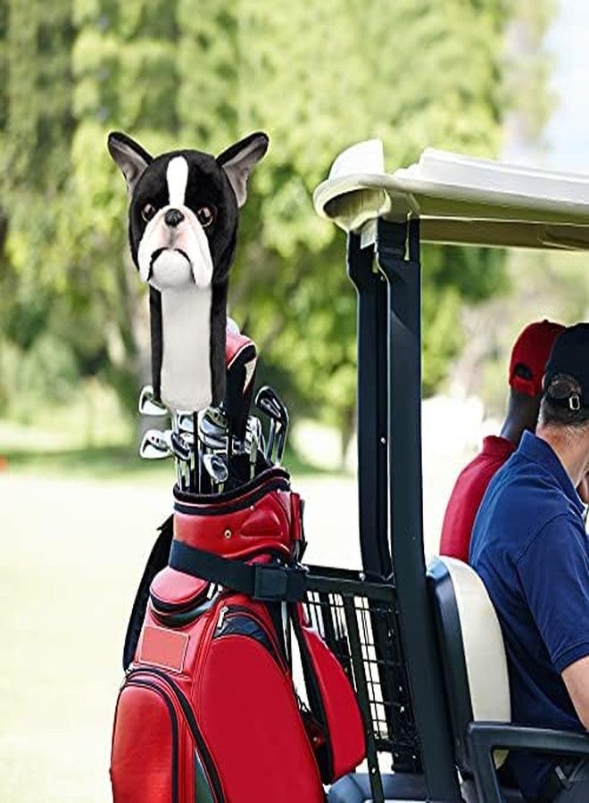 Cozion Golf Club Covers | Funny French Bulldog Golf Driver Head Cover | Boston Terrier Plush Headcover for 460cc Driver | Compatible with Major Brands | Unique Gift for Golfers - Image 4