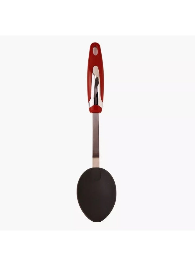 Ascot Non-Stick Cooking Spoon, 23 cm Length, Silver/Red/Grey - Image 2