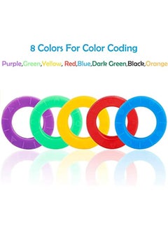 erorex Small Key Covers Tags Bright Colored Key Caps Silicone Key Covers Elastic Key Tags Key Identifier Coding Rings 0.8 Inch Dia Key Identifiers 24Pcs In 8 Colors Mixed Color  - Image 5