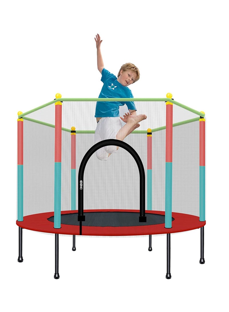 DubaiGallery High Quality Kids Trampoline Baby Indoor Jumping Bed Adult Fitness With Protection Net Playground Family Toy - Image 1