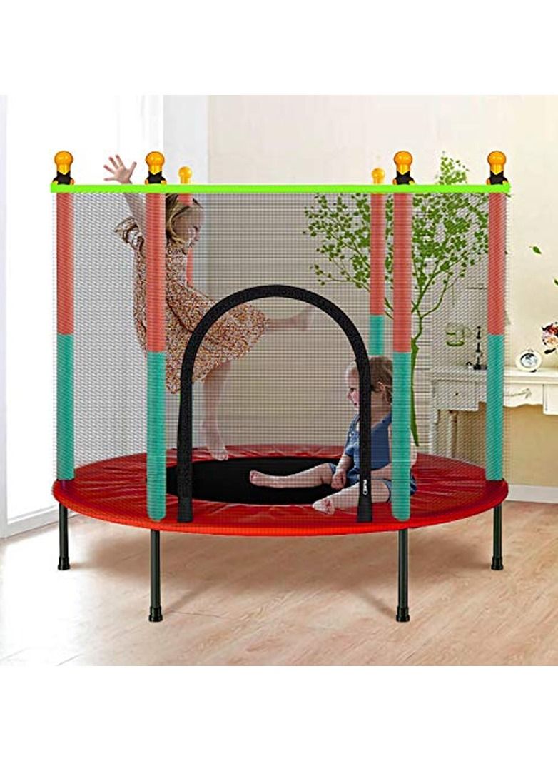 DubaiGallery High Quality Kids Trampoline Baby Indoor Jumping Bed Adult Fitness With Protection Net Playground Family Toy - Image 2