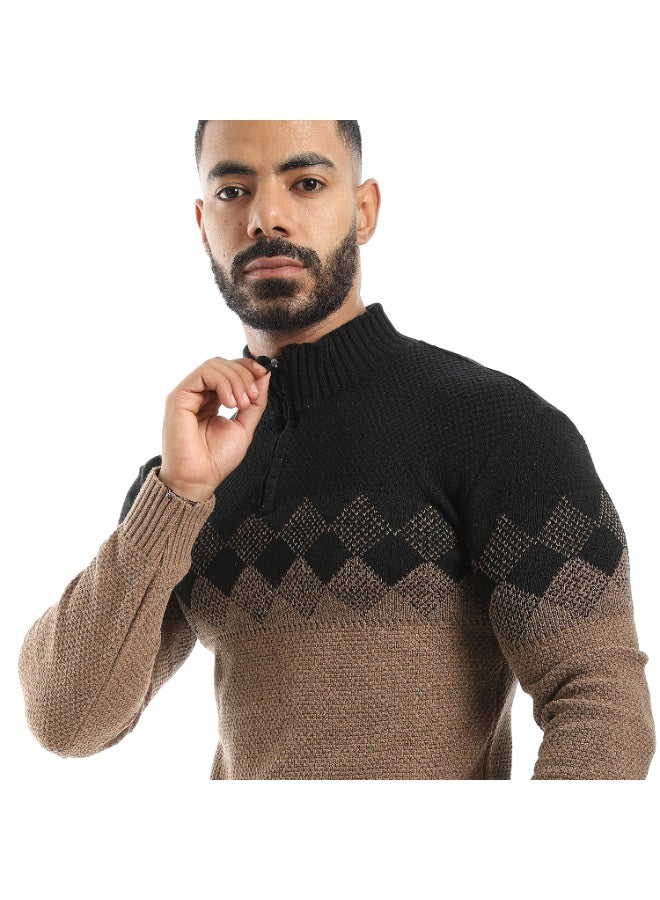 سيزار بلوفر صوف رجالي بنقش علي الصدر وسوستة - Image 5