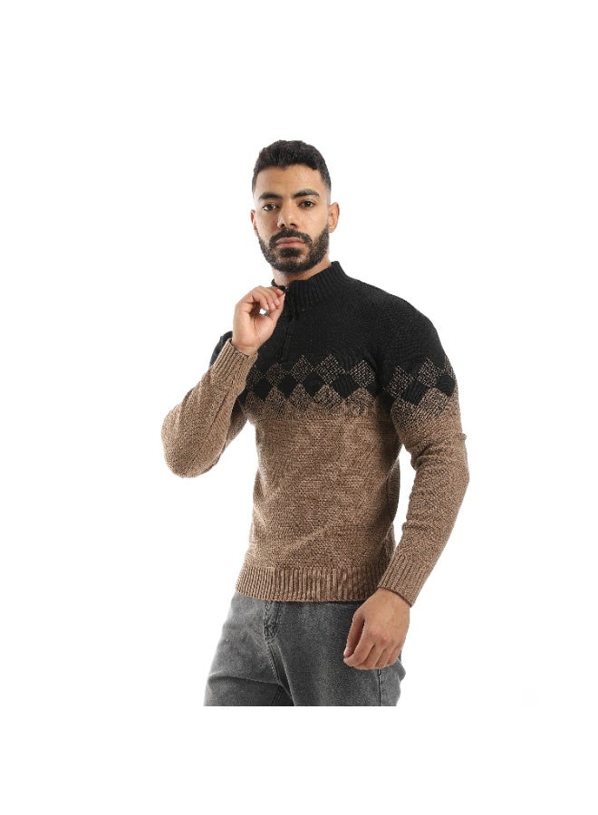 سيزار بلوفر صوف رجالي بنقش علي الصدر وسوستة - Image 2