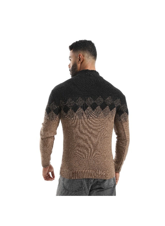 سيزار بلوفر صوف رجالي بنقش علي الصدر وسوستة - Image 3