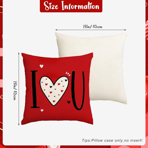 RGQSUN Set of 8 Valentines Day Pillow Covers & St Patricks Day Pillow Covers 18 x 18inch,Love Heart Throw Pillowcase Decorative Shamrock Lucky Pillow Cases for Farmhouse Home Sofa Bed Decoration - Image 2