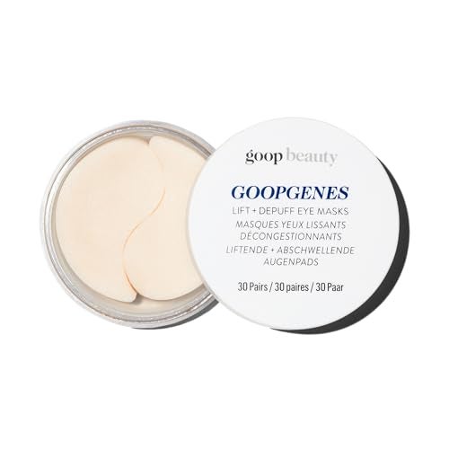 أقنعة عيون goop Beauty للعيون المنتفخة  لاصقات تحت العين للهالات السوداء  أقنعة VEOCEL Lyocell في سيروم النياسيناميد  تحسن خطوط التجاعيد الدقيقة  التجاعيد  خالية من البارابين  والسيليكون  30 عبوة