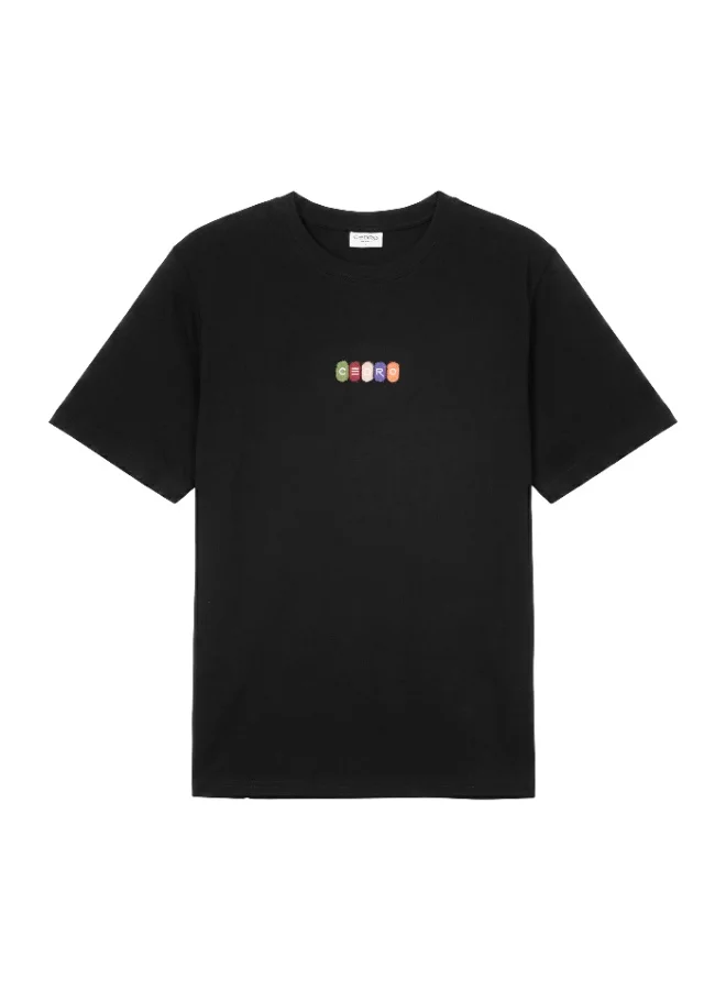 سيدرو CEDRO MEN'S CASUAL REGULAR FIT ULTRA SOFT LIGHT WEIGHT DURABLE SMALL GRAPHIC CREW NECK T-SHIRT
