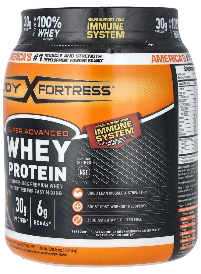 Body Fortress Super Advanced Whey Protein Chocolate  1.78 lb (810 g) - Image 2
