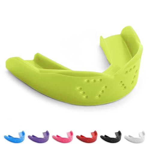 SISU 3D Youth Mouthguard, Neon Flash - Pre-Formed, Easy Fit Protection for Lacrosse, Football, Hockey, Team Sports - Remoldable Up to 20 Times - Non Toxic - Image 1