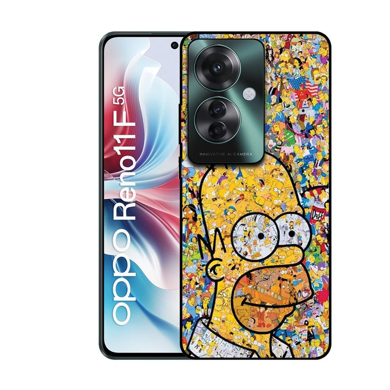 الصيد العين غطاء حماية مطبوع لهاتف Oppo Reno 11 F - سيمبسونز - Image 1