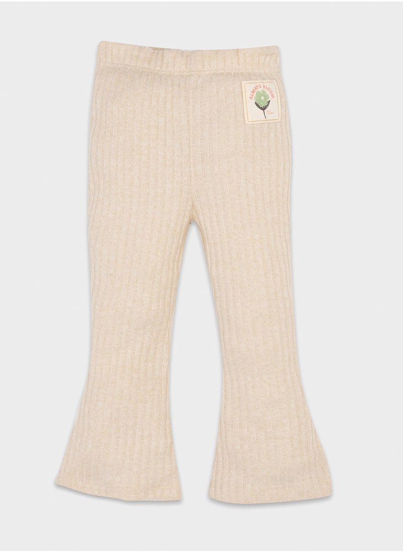 DeFacto Flared Ribbed High-Waist Pants With Elasticated Waist  - Image 1