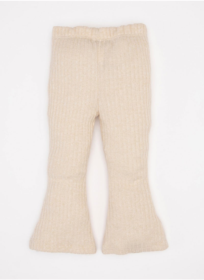 DeFacto Flared Ribbed High-Waist Pants With Elasticated Waist  - Image 2