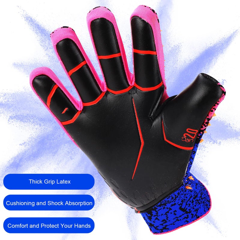 Keenso Soccer Goalie Gloves, Strapless Professional Goalkeeper Gloves for Youth, Grip Football Gloves with Size 8/9/10 for Adults and Kids Age 8-12 (NO.8) - Image 3