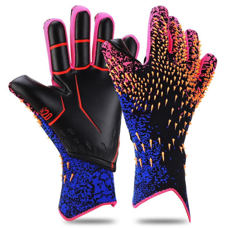 Keenso Soccer Goalie Gloves, Strapless Professional Goalkeeper Gloves for Youth, Grip Football Gloves with Size 8/9/10 for Adults and Kids Age 8-12 (NO.8) - Image 1