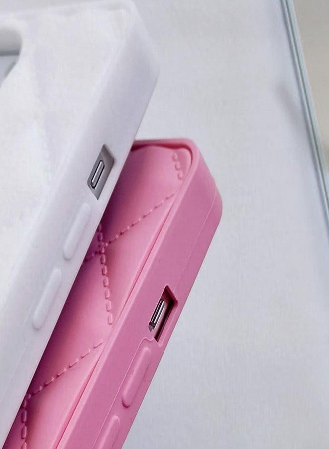 أوميو جراب محفظة من أوميو متوافق مع آيفون 16 بلس، مزود بحامل بطاقات، وسلسلة فاخرة، وحبل كتف طويل مزين باللؤلؤ، وحزام معصم، وغطاء حقيبة يد من السيليكون الناعم، مناسب للنساء، لون أبيض. - Image 4