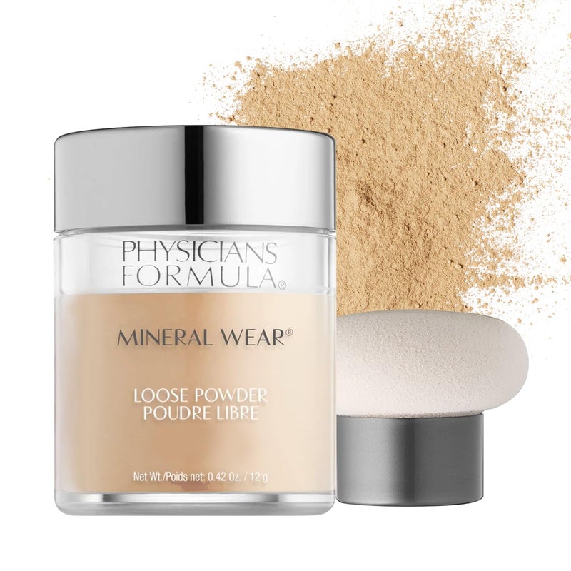 Physicians Formula Mineral Wear TalcFree Loose Powder Translucent Light Dermatologist Tested Clinically Tested
