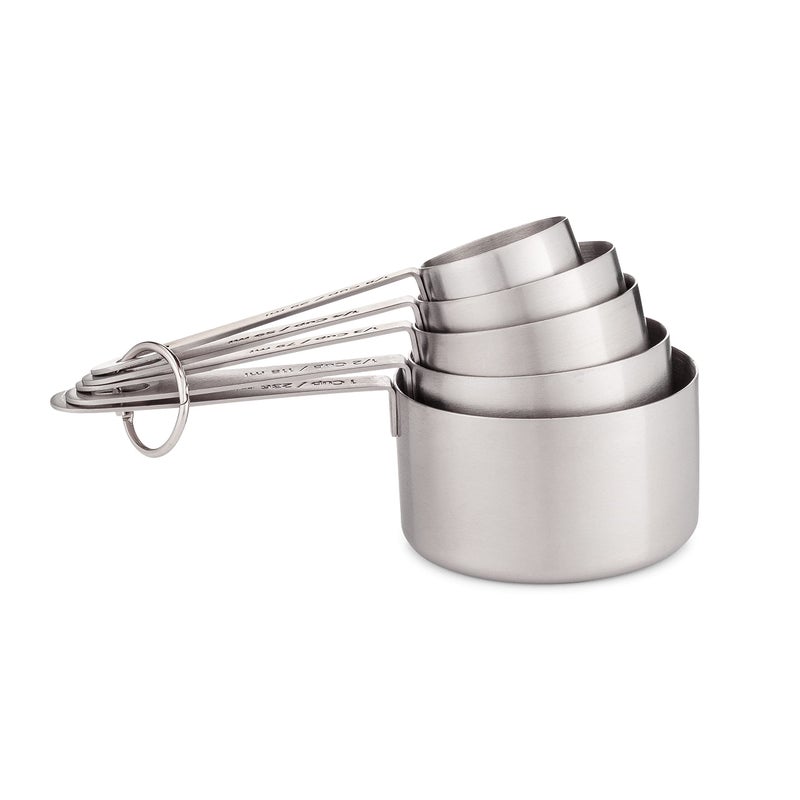 Husmait Stainless Steel Measuring Cups - 5 Piece Heavy Duty Measuring Cup Set With Storage Ring - Image 2