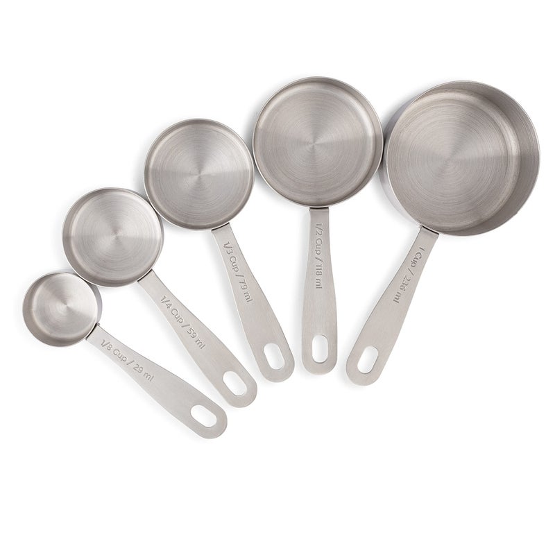 Husmait Stainless Steel Measuring Cups - 5 Piece Heavy Duty Measuring Cup Set With Storage Ring - Image 1