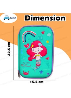 FunBlast FunBlast Mermaid Theme Pencil Pouch - Pencil Case for Kids, Pouch for Girls, Pencil Pouches for Girls, Pencil Box for Girls, Pencil Case Organizer for Girls, Return Gifts for Kids  - Image 2