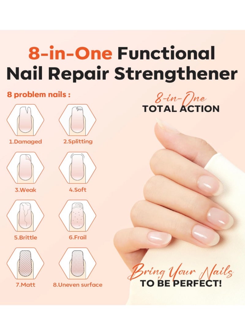 ريمي بيلا ريمي بيل مقوي ومرمم للأظافر المتشققة بلون أ بيض، طلاء أظافر جل 15 مل لإصلاح الأظافر التالفة - Image 3